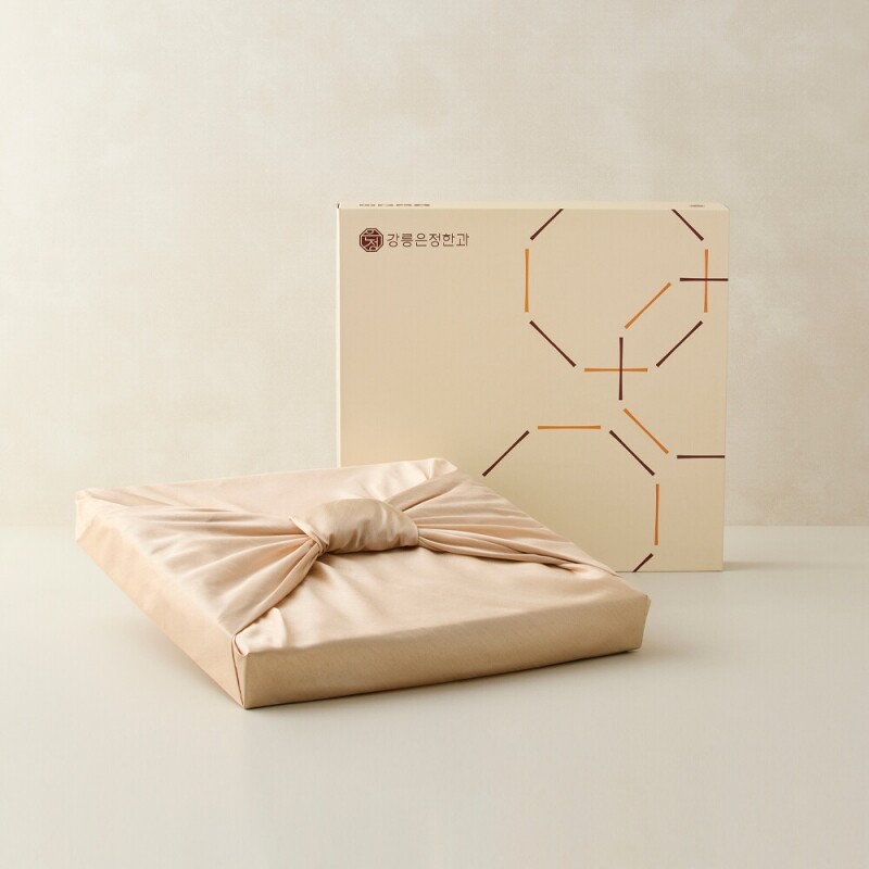 사임당에프앤비,강릉은정한과 연담화 1단 선물세트+보자기 (전통 유과 수제 한과 답례품 명절 설날 추석선물)