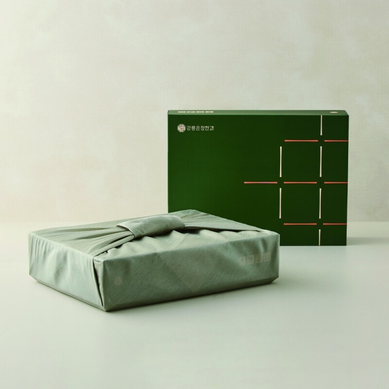사임당에프앤비,강릉은정한과 동백화 1호 3단 명인과줄+강정 선물세트(전통 유과 수제 한과 답례품 명절 설날 추석선물)